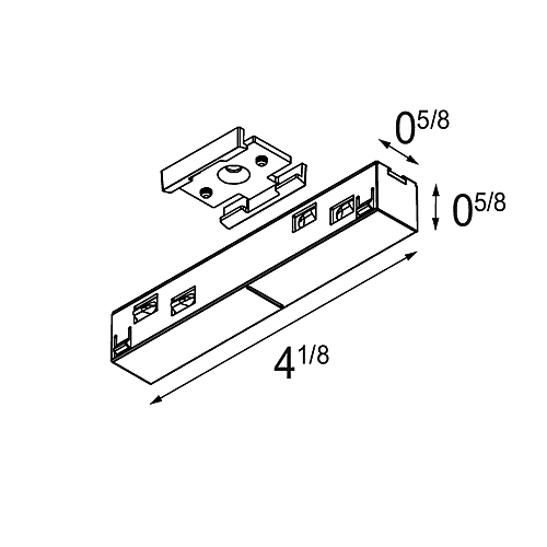 Track 48V Electrical/Mechanical Suspended Connection 180°